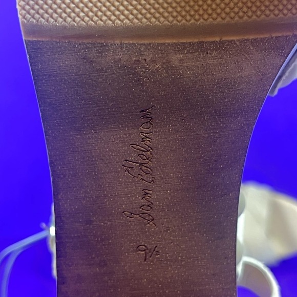 Sam Edelman Women's Beige Suede JOSEFINE Platform Heel Sandals Shoe Size 9.5 - Picture 7 of 8